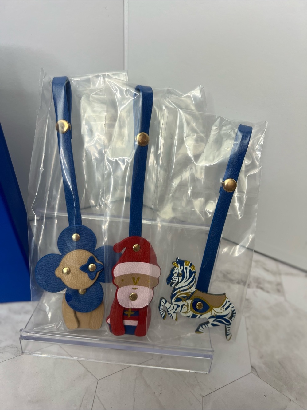 Louis Vuitton Blue and Multicolor VIP Bag Charms Set - Picture 2 of 2